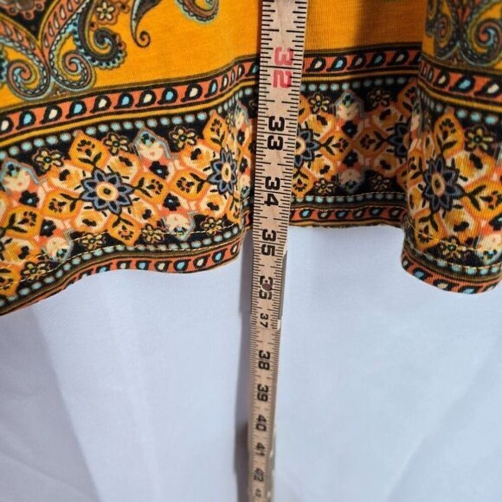 Angie Sundress Woman Medium Orange Tribal Print Sleeveless A Line Tunic Boho NWT - Picture 5 of 9